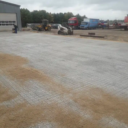 belægning Grindsted med fokus på holdbarhed ved erhvervsbygning