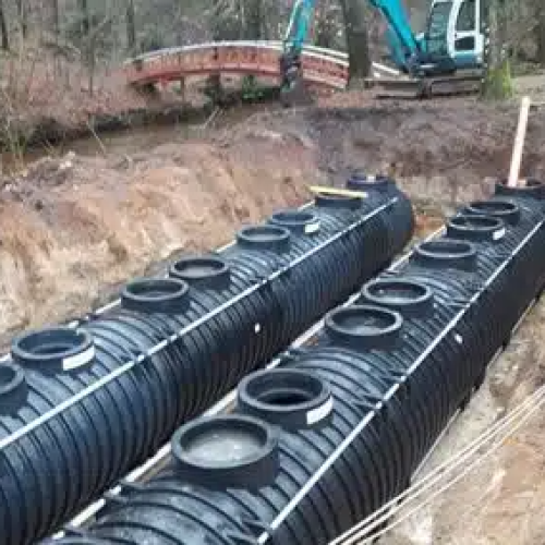 installation af faskine til regnvand