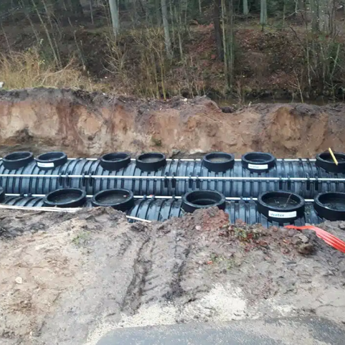 Installation af faskine til regnvand